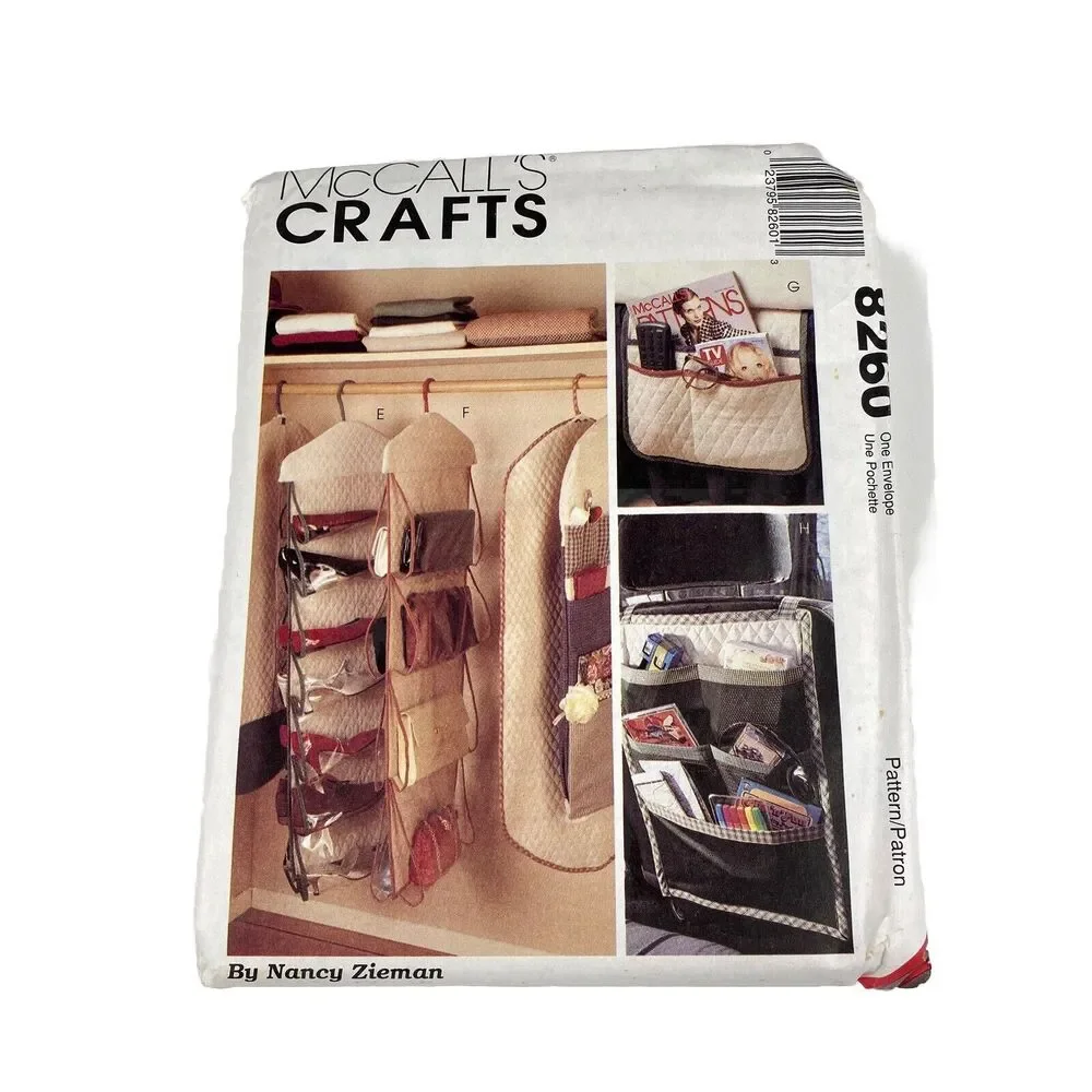 McCall’s 8260 Sewing Pattern Closet Organizers Garment Bag Shoes Purse Hanger